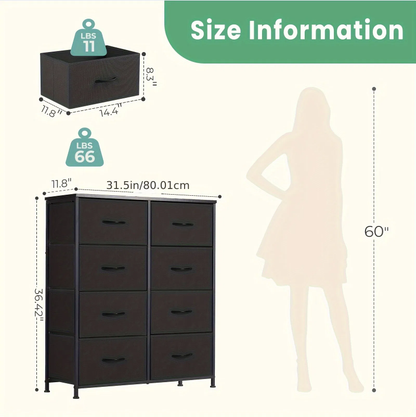 Dresser For Bedroom With 8 Drawers Tall Dresser - view 5