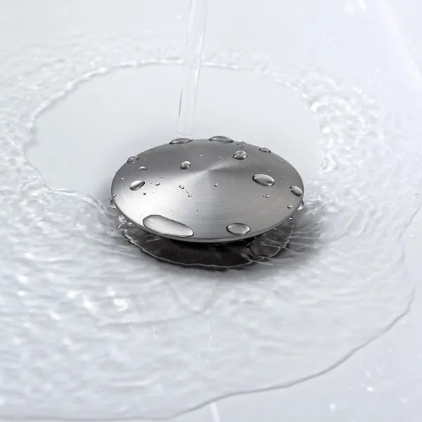 Bathroom Sink Drain Without Overflow, Vessel Sink Lavatory Vanity Pop-Up Drain Stopper, 304 Stainless Steel - view 5