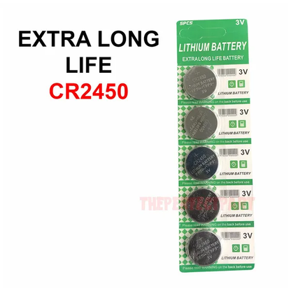 5 PACK Super Long CR2450 ECR 2450 3v LITHIUM Coin Cell Battery Exp. 2029 - view 4