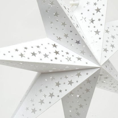 White Handmade Paper Star 60 Cm - White-Festive - view 5