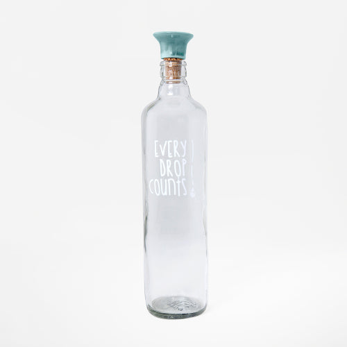 Drop Glass Water Bottle With Ceramic Stopper-750 ML - view 3