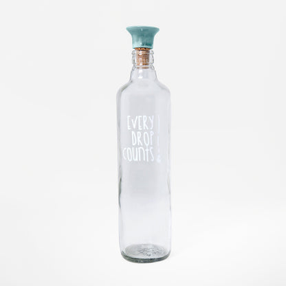 Drop Glass Water Bottle With Ceramic Stopper-750 ML - view 3