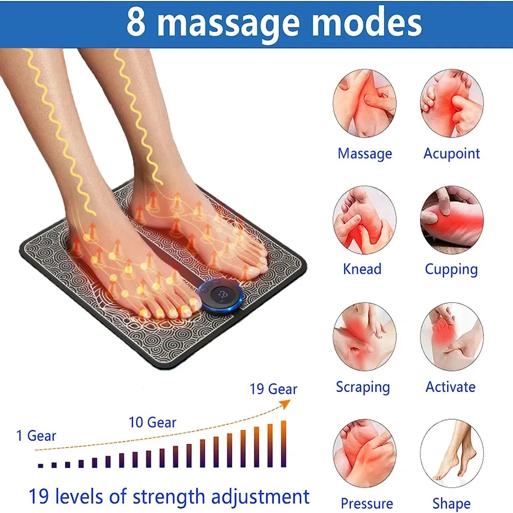 EMS Foot Massager Leg Electric Deep Reshaping Kneading Muscle Pain Relax Machine - view 2