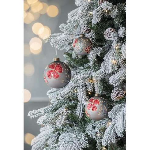 D4.7 Christmas Ball Ornaments, Glass Decorative Hanging Ball Christmas Tree Ornaments For Holiday Party Decorations - view 6
