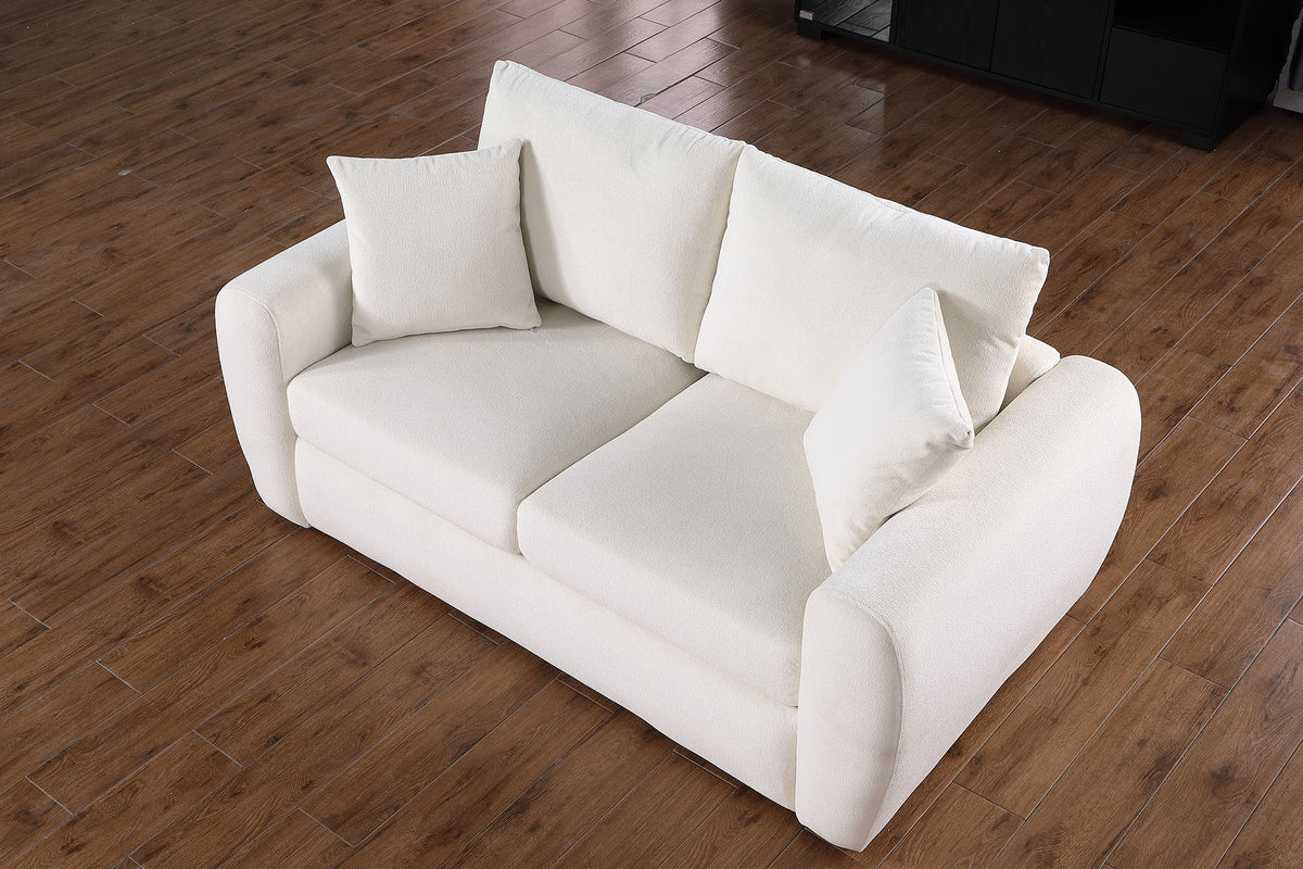Modern Minimalist Comfortable Compressed BEIGE Sofa - view 3