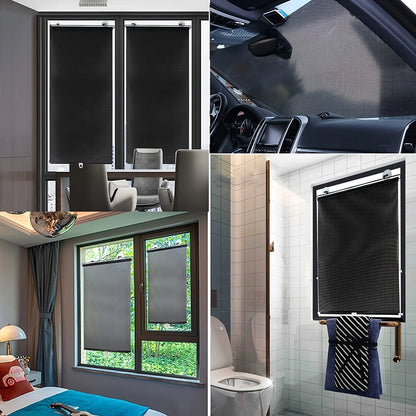 Window Shade with 3 Suction Cups Insulation Blackout Blind Shade Portable Temporary Cover - view 5