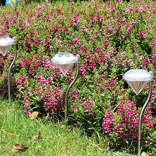 4Pcs Solar Garden Light Outdoor Diamond LED Light IP65 Waterproof - view 2