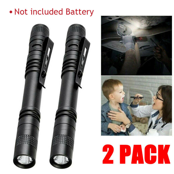 2 PCS Portable Mini LED Flashlight Camping Hiking Handheld Flashlight Pen Work light - view 8