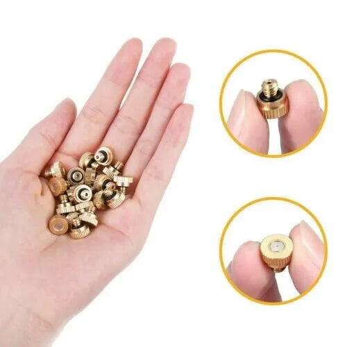 20x Brass Misting Nozzles Mister Sprinkler Outdoor Cooling System Garden Sprayer - view 5