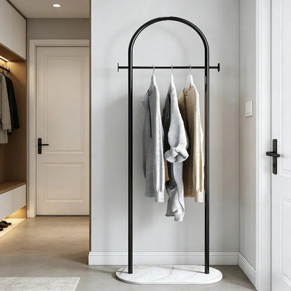 Clothing Rack, Golden Metal Freestanding Heavy Duty Clothes Rack with Marble Base - view 8