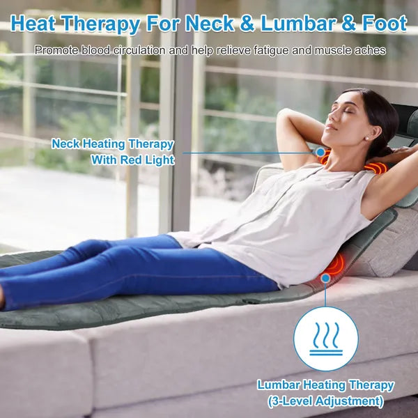 Vibration Massage Mat Full Body & Neck Kneading Massager - 20 Nodes, 3 Massage Modes&Speeds, 9 Vibration Settings - view 4