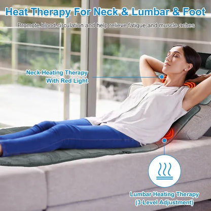 Vibration Massage Mat Full Body & Neck Kneading Massager - 20 Nodes, 3 Massage Modes&Speeds, 9 Vibration Settings - view 4