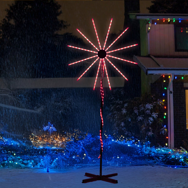 8.3FT Lighted Firework Light With Stand Christmas Decorations, Lighted Holiday Decor With 180 RGB LED Lights - view 3