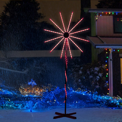8.3FT Lighted Firework Light With Stand Christmas Decorations, Lighted Holiday Decor With 180 RGB LED Lights - view 3