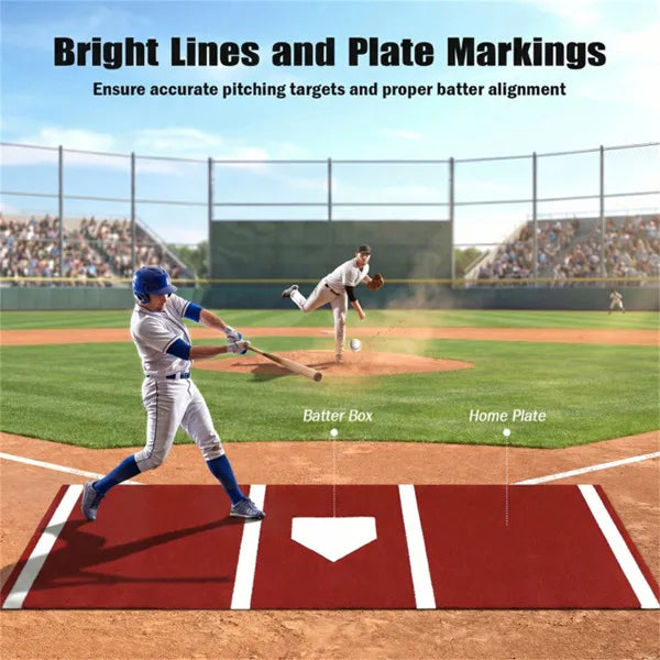 10ft X 3ft Softball Pitching Mat With Artificial Turf, Indoor & Outdoor Training Aid For Pitching Practice - view 3