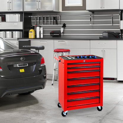 Rolling Metal Tool Chest With 7 Drawers, 20inch 7-Drawer Tool Chest Cabinet With Ball Bearing Drawer Slides - view 3