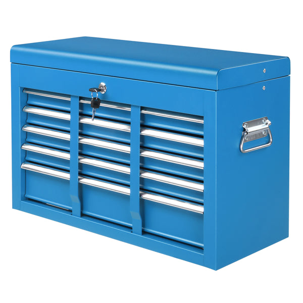 5 Drawer Lockable Steel Tool Chest, 330 Lbs Capacity, Blue Heavy-Duty Tool Storage Cabinet With Drawer Liners & Lid - view 3