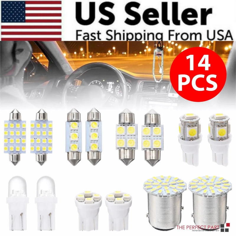 14Pcs T10 36mm LED Interior Car Accessories Kit Map Dome License Plate Lights - view 5