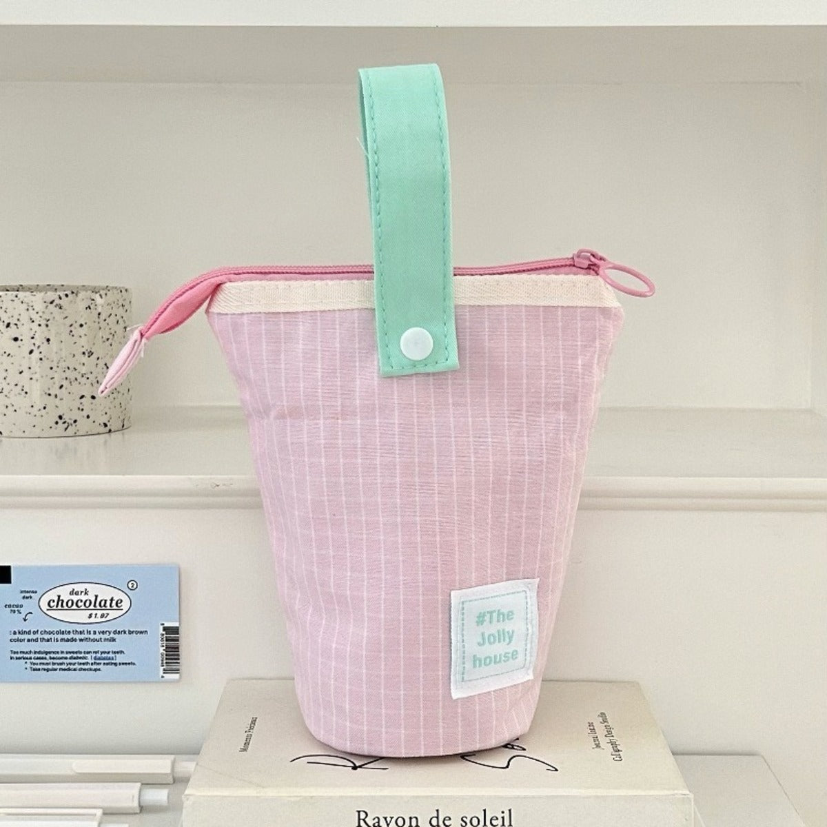 Foldable Standing Pencil Pen Case With Compartments Large Capacity Pencil Pouch Bag School Aesthetic Supplies For Girls - view 9