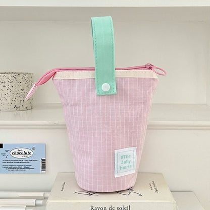 Foldable Standing Pencil Pen Case With Compartments Large Capacity Pencil Pouch Bag School Aesthetic Supplies For Girls - view 9