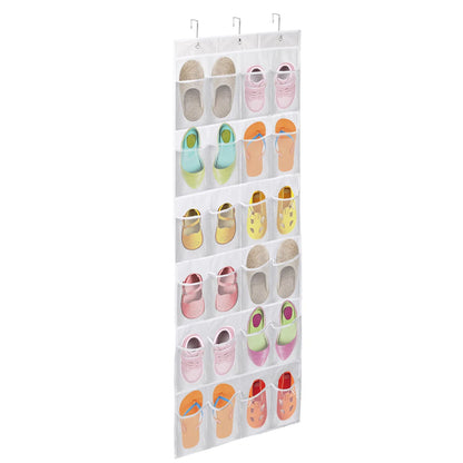 1Pc Over The Door Shoes Rack 24-Pocket Crystal Clear Organizer 6-Layer Hanging Storage Shelf For Shoes Slippers Small - view 5