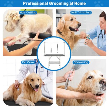 Foldable Pet Grooming Table with Adjustable H-shaped Arms, 330 LBS Capacity for Small-Large Dogs - view 9