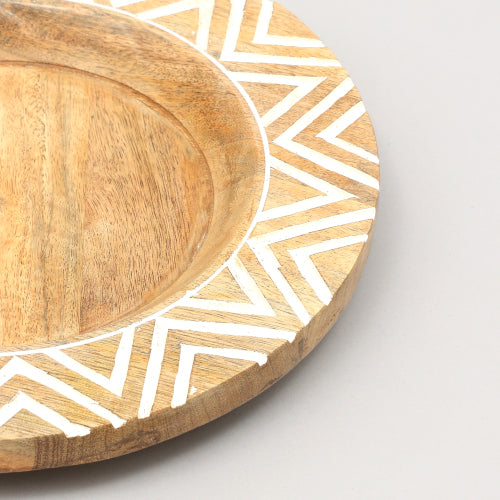 Handcrafted Wood Charger Plate Wooden Dinning Placemat Artisan Wood Tableware - view 4