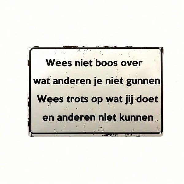 1pc Vintage Dutch Inspirational Quotes Iron Sign, Farmhouse Wall Art For Home Cafe Bedroom - view 4