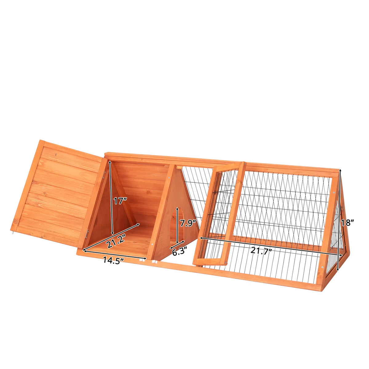 50" Wooden Rabbit Guinea Pig Hutch Wooden Rabbit Guinea Pig House - view 7