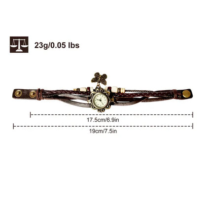 Vintage Women's Watch Bohemian Handmade Leather Watch Quartz Wrist Watch Fashion - view 3