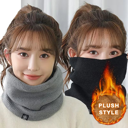 Fashion Soft Knitted Neck Warmer Sport Scarf Women Men Face Cover Winter Skating Running Warm Scarves Thick Cold-proof - view 2