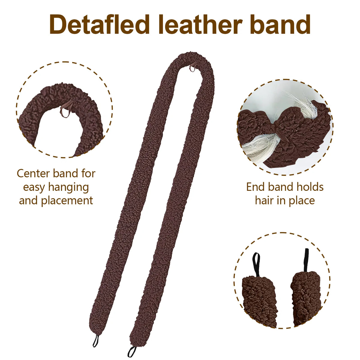 Satin Heatless Hair Curler, Lazy Natural Soft Wave DIY Heatless Curls For Sleep In Overnight, For All Hair Types - Brown - view 7