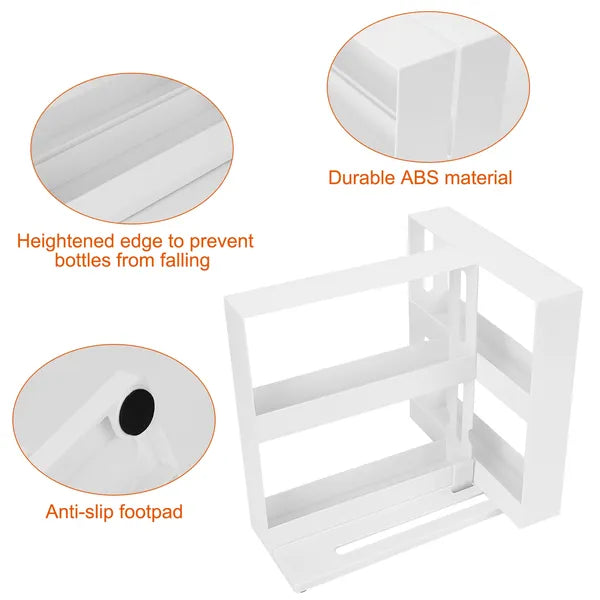 Swivel Cabinet Organizer Revolving Kitchen Rack Spice Organizer For Cabinet Condiment Holder Shelf - view 2
