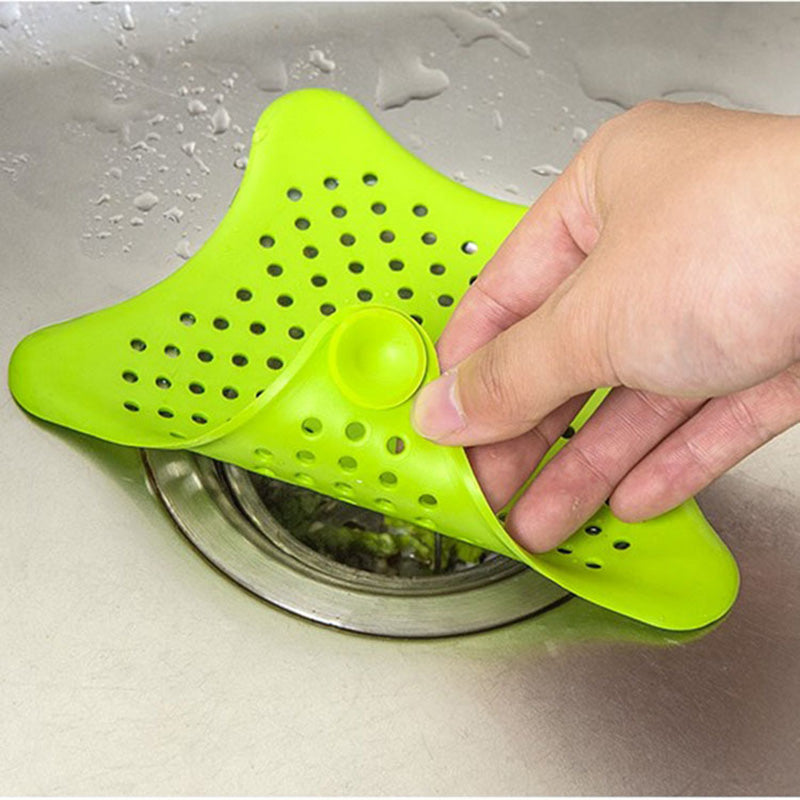 3PCS Silicone Starfish-shaped Sink Drain Filter Bathtub Hair Catcher Stopper Drain Hole Filter Strainer For Bathroom - view 2