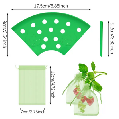 8Pcs Strawberry Planting Kit With 20Pcs Insect-proof Mesh Bag Reusable Strawberry Growing Racks Frame Protecting - view 3