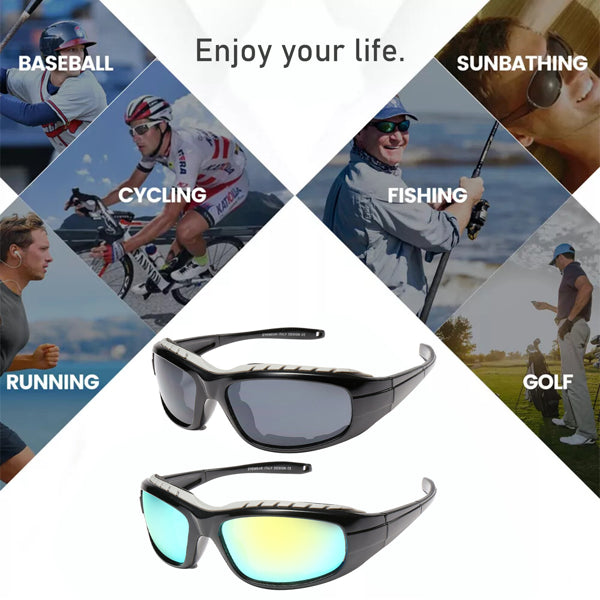 2 Pair Motorcycle Riding Glasses Wind Resistant Sunglasses Outdoor Sport Protection Goggles - view 5