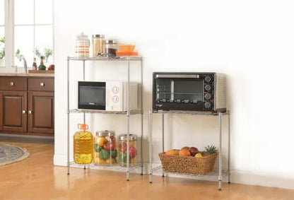 Changeable Assembly Floor Standing Carbon Steel Storage Rack Silver RT - view 2