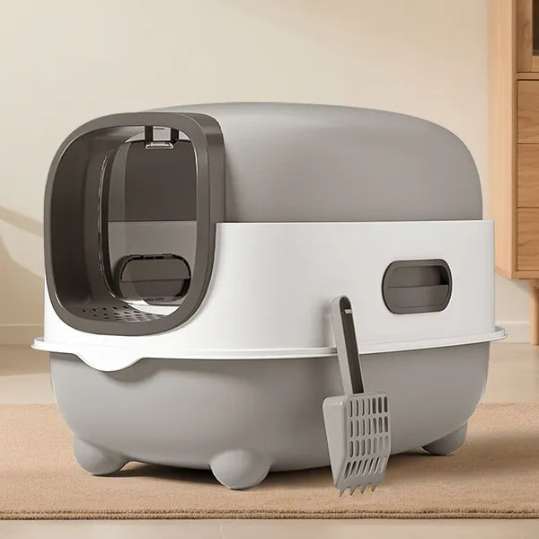 E Classic Grey Cat Litter Box - Simple And Practical, Large Space, High Cost Effective Choice - view 2