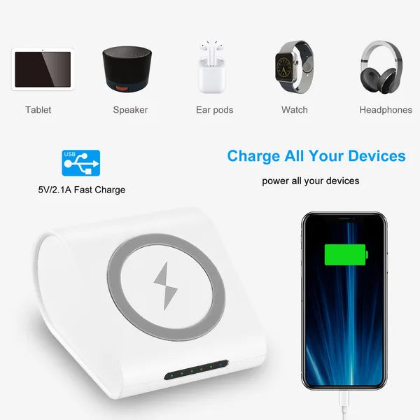 Qi Wireless Charger 10400mAh Power Bank 5W Wireless Charger Pad 2.1A USB Charge Port Portable Battery Charger - view 4