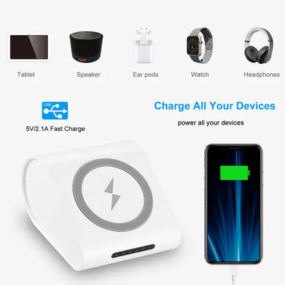 Qi Wireless Charger 10400mAh Power Bank 5W Wireless Charger Pad 2.1A USB Charge Port Portable Battery Charger - view 4