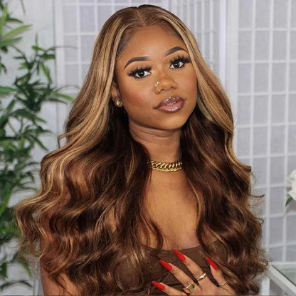 13x4 Lace Front Body Wave Human Hair Wig P4 27, Density - view 8