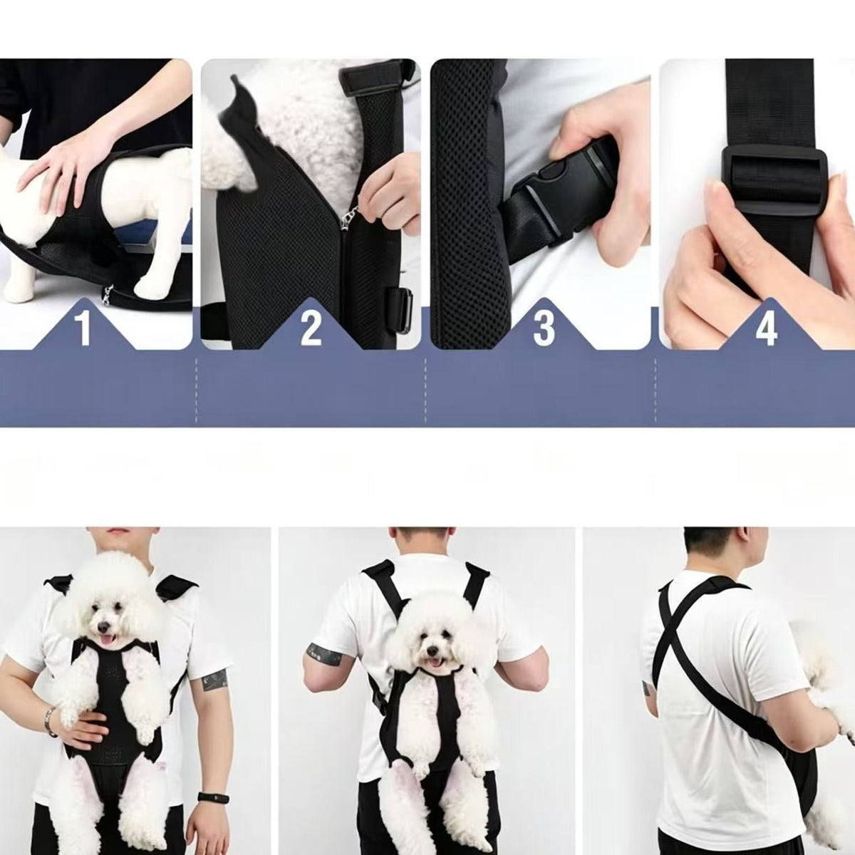 Outdoor Pet Carrier Breathable Chest-mounted - view 4