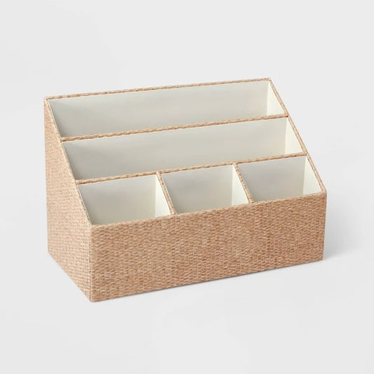 Woven 5-Slot Desktop Storage Set Taupe - view 2