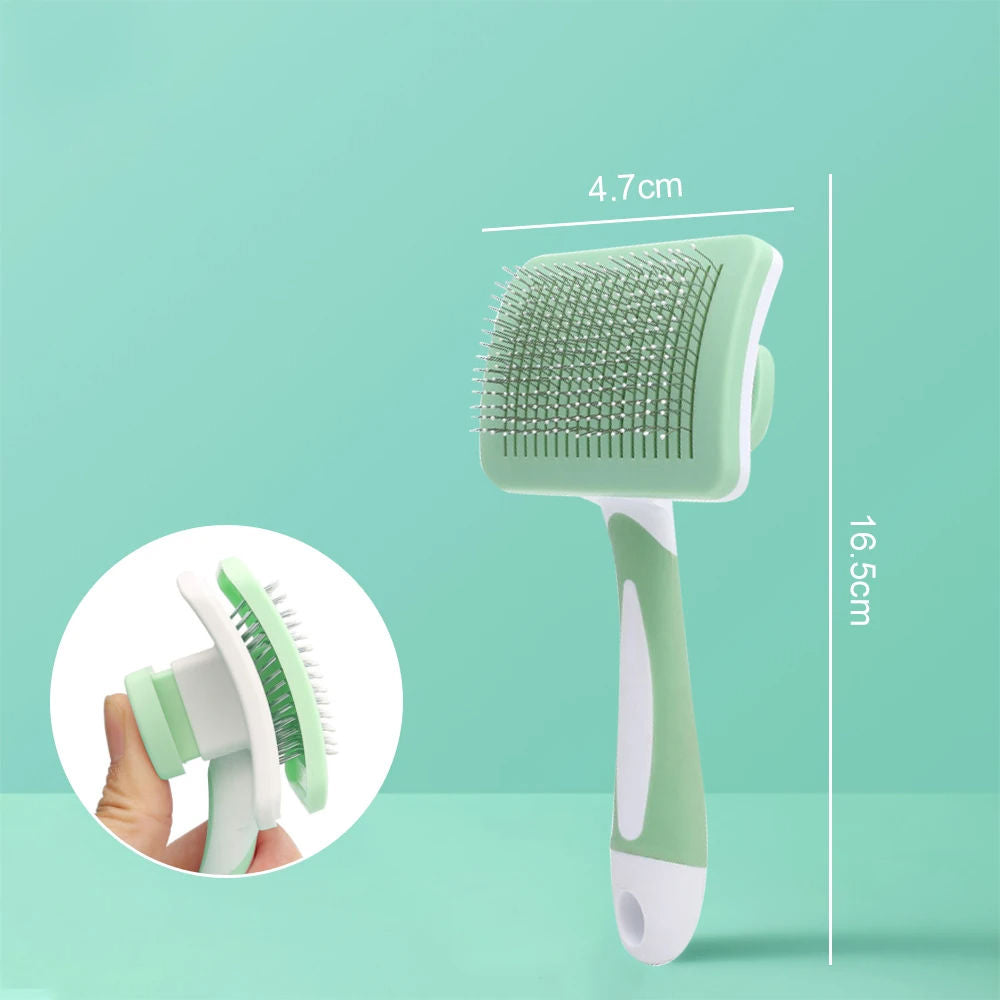 Self Cleaning Slicker Brush For Dogs, Cats Pets-One Click Cleaning Function-Gentle Effective Cat - view 7