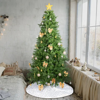 7.5 FT Artificial Christmas Tree With DIY 400 Warm White LED Lights - view 5
