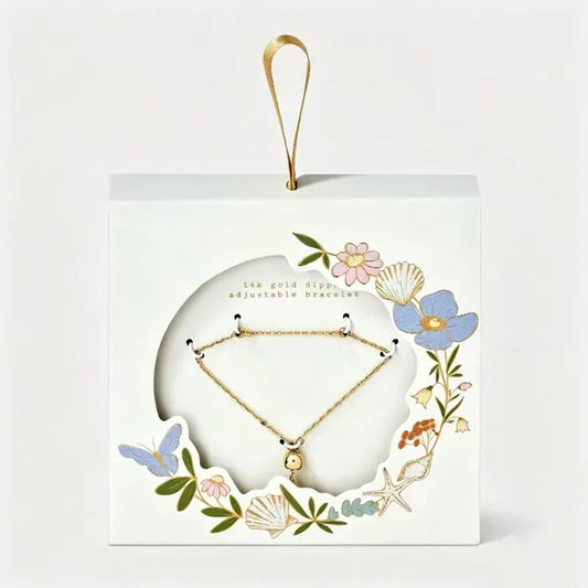 14k Gold Dipped "Mom" Oval Adjustable Bracelet - Gold - view 2