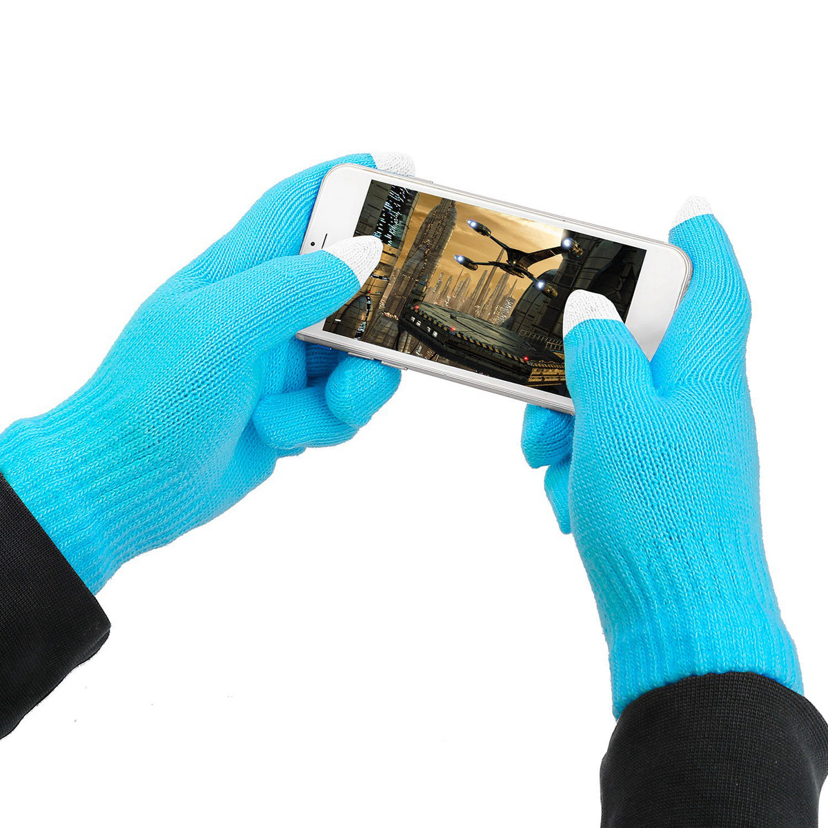 3 Color Options -- 1 Pair Unisex Winter Knit Gloves Touchscreen Outdoor Windproof Cycling Skiing Warm Gloves - view 8