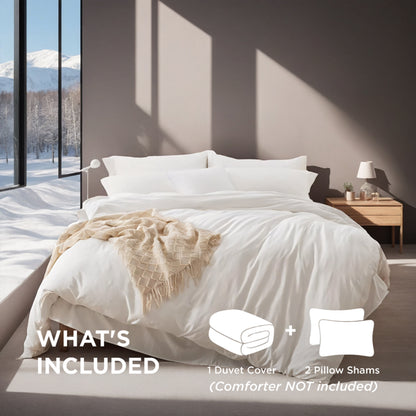 Oversized Duvet Cover Set Includes 1 Duvet Cover & 2 Pillowcases. Features Breathable, Soft - view 5