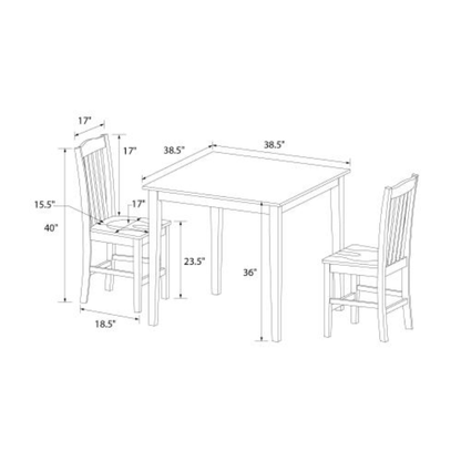 Shiloh 3-Piece Counter Height Dining Set - view 3