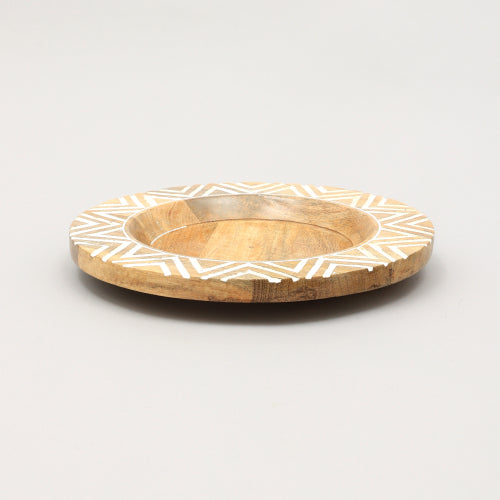 Handcrafted Wood Charger Plate Wooden Dinning Placemat Artisan Wood Tableware - view 5